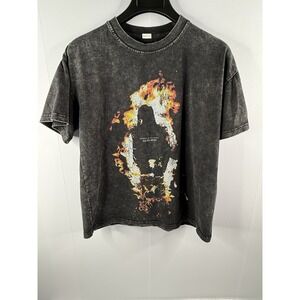 Metro Boomin Heroes and Villains Hip Hop T Shirt Sz S Mineral Wash Heavyweight